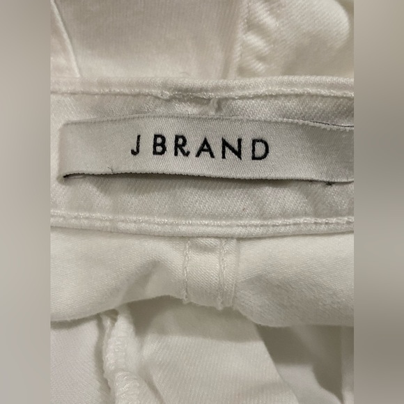 J BRAND Low Rise White Ankle Skinny Cropped Distressed Jeans Frayed Hem - Picture 4 of 6
